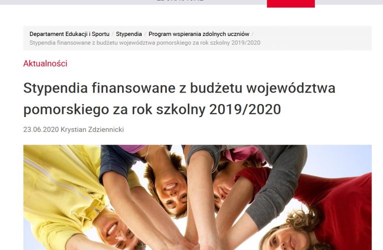 Stypendium Marszałka Województwa Pomorskiego