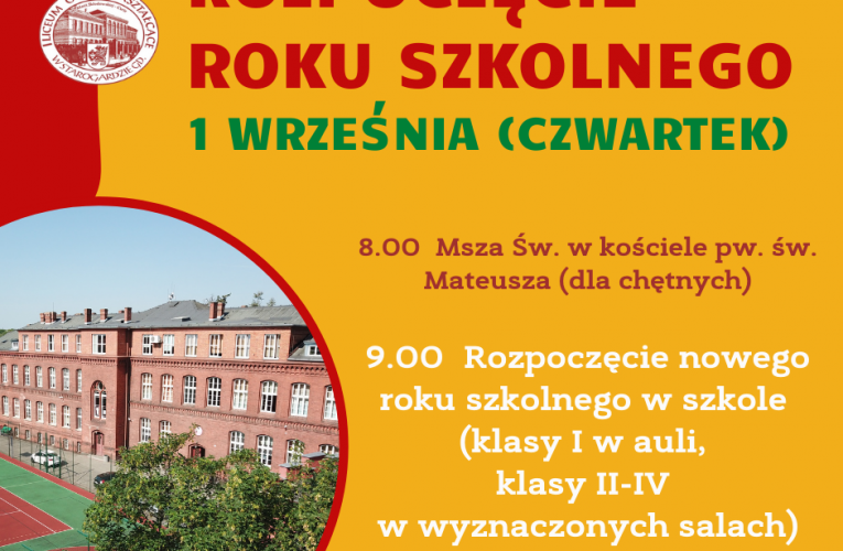 Rozpoczęcie roku szkolnego