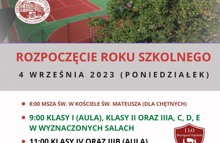 Rozpoczęcie roku szkolnego